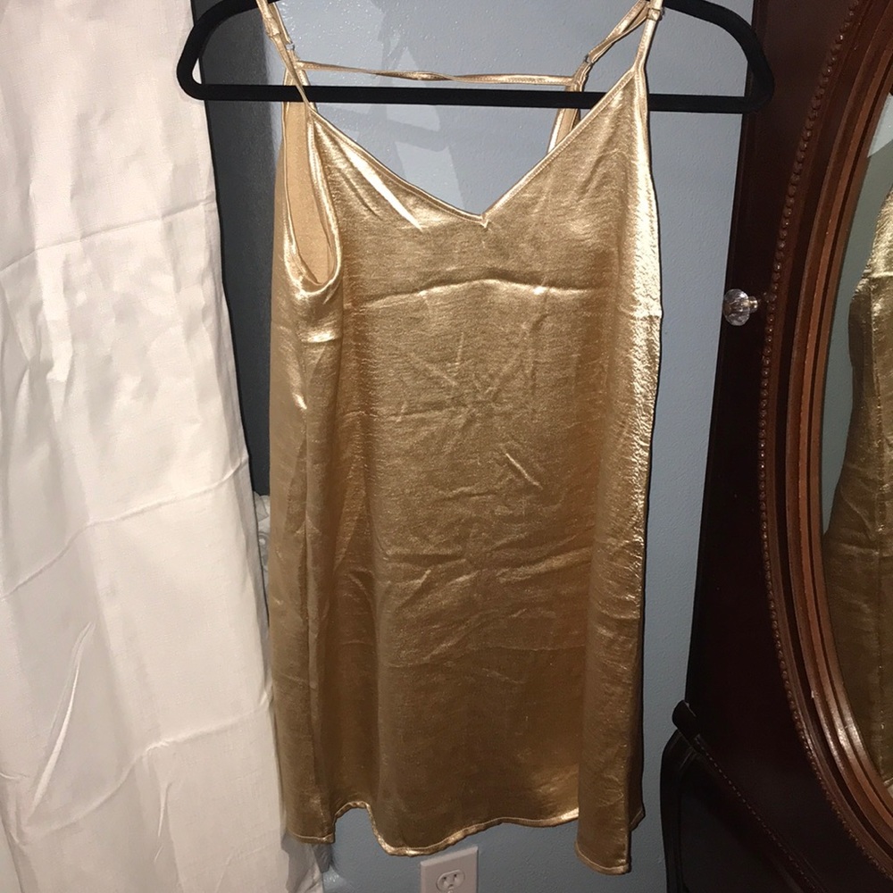 LF brand gold dress